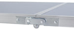 Mesa Dobrável Com Alça De Transporte Ajuste Altura Aluminio Cor Cinza
