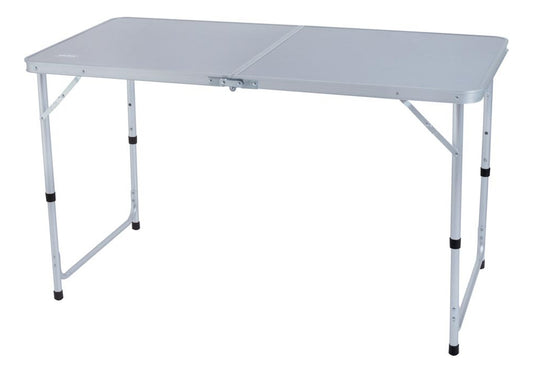 Mesa Dobrável Com Alça De Transporte Ajuste Altura Aluminio Cor Cinza