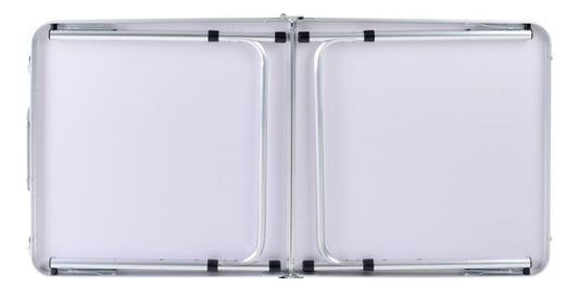 Mesa Dobrável Com Alça De Transporte Ajuste Altura Aluminio Cor Cinza