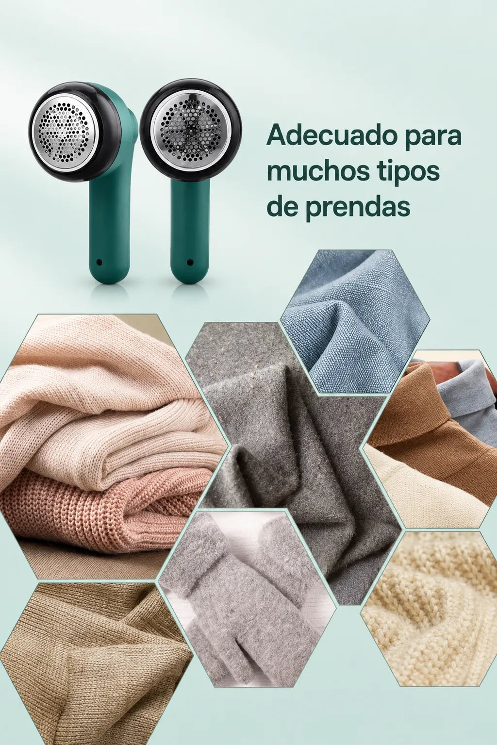 Quitapelusas eléctrico recargable para el cuidado de la ropa