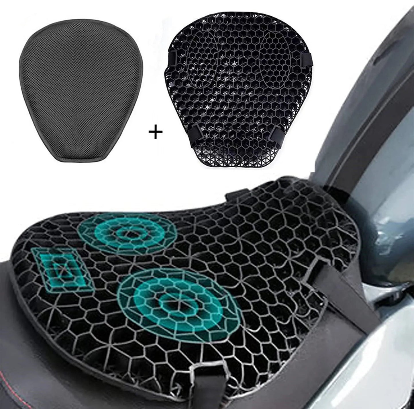 Cojín de Gel para Moto SillínMax 3D - Mparche