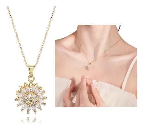 Collar Girasol GIRATORIO + Caja Corazón - Minha loja