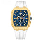 Reloj CURREN 8488 blanco cronógrafo Skeleton correa silicona hombre Colombia