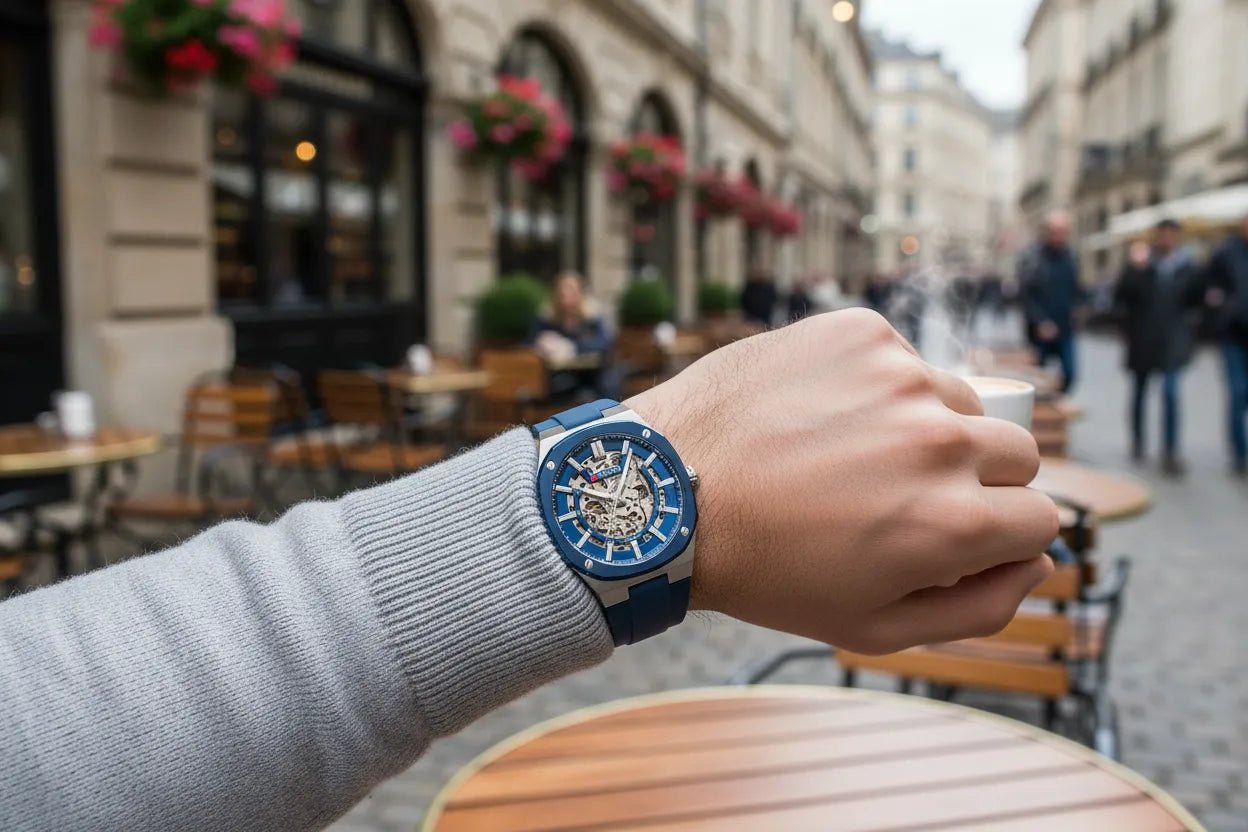 Reloj Automático Curren 8485 Azul - Minha loja