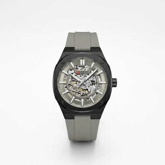 Reloj Automático Curren 8485 Mecánico Plata Negro - Minha loja