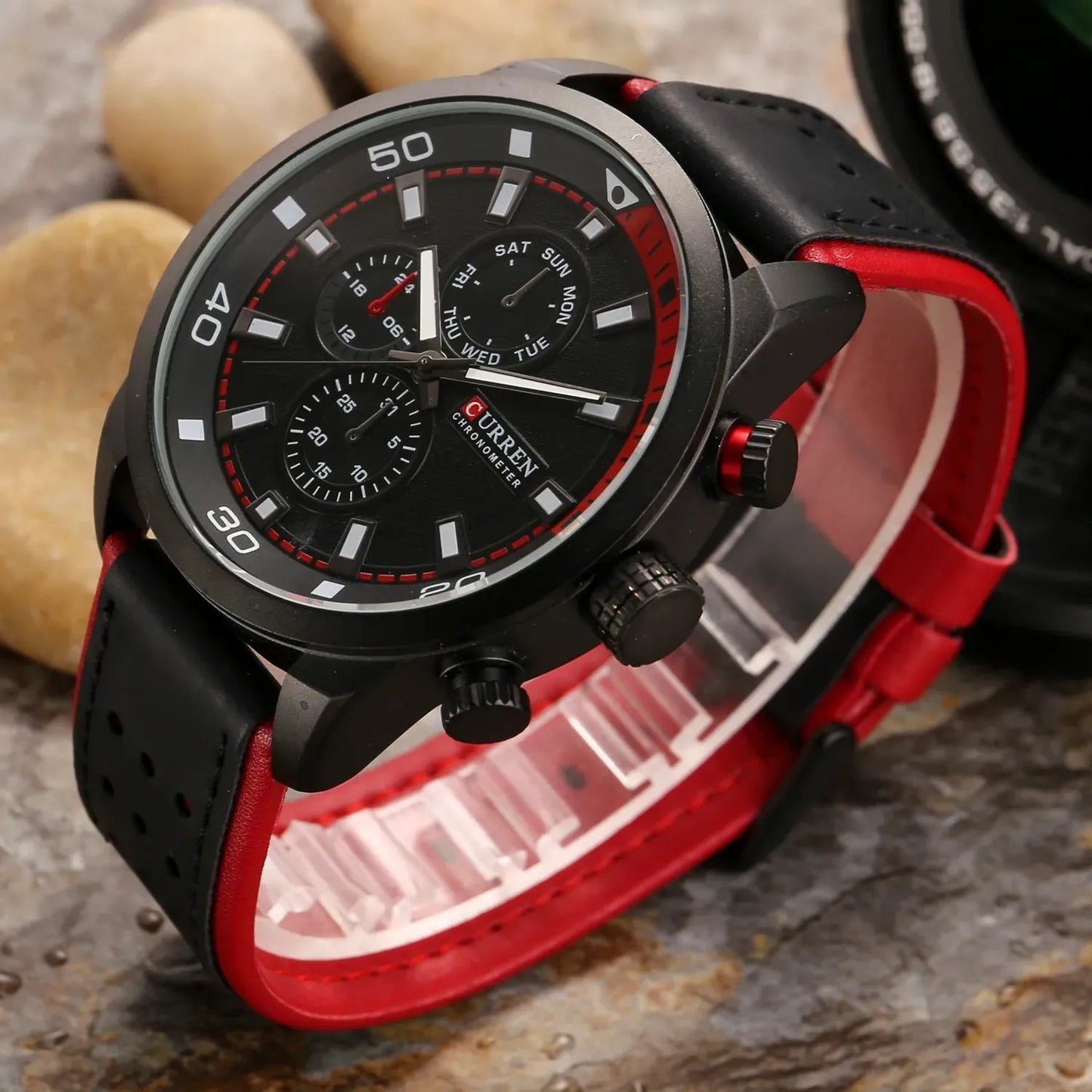 Reloj Curren 8250 Hombre Correa Cuero Legítimo - Minha loja