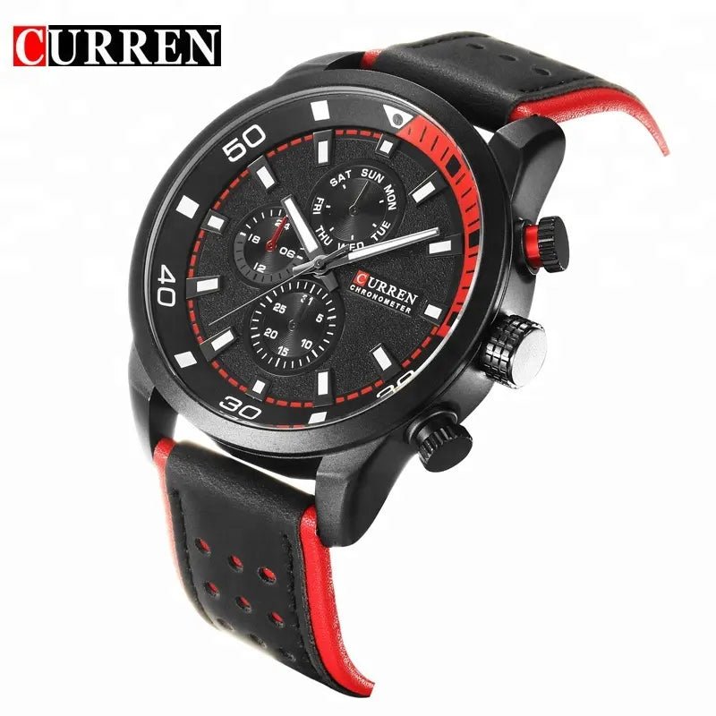 Reloj Curren 8250 Hombre Correa Cuero Legítimo - Minha loja