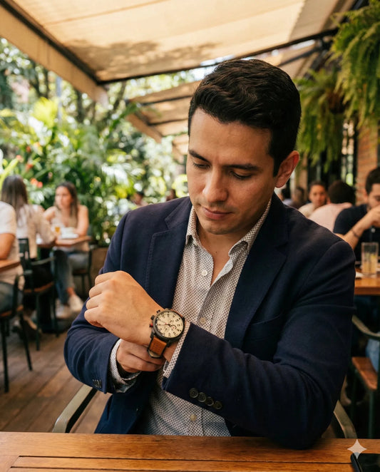 Reloj Curren 8250 Hombre Correa Cuero Legítimo - Minha loja